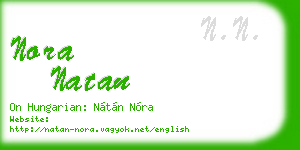 nora natan business card