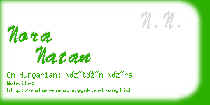 nora natan business card